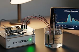 create esp32 water sensing device with wireless monitoring