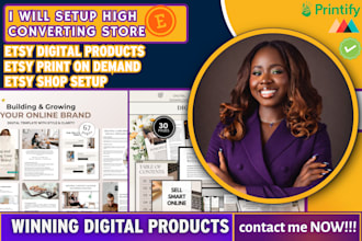 do etsy digital product, shop listing with etsy digital products design,etsy SEO