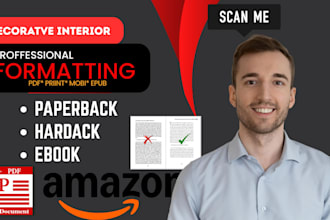 do book formatting, book layout design, kindle ebook format