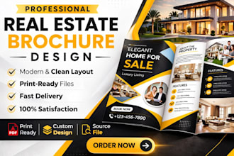 design a modern real estate brochure for your property