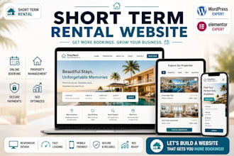short term rental website, vacation rental website, airbnb website design