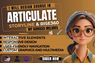 build elearning course on learnworlds, scorm, articulate storyline 360, rise 360