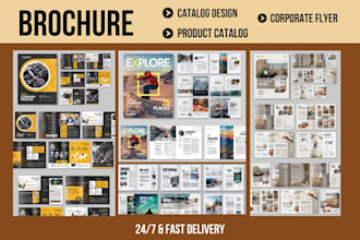 design a brochure, product booklet, and catalog design