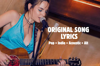 write original song lyrics for your music