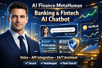ai finance metahuman chatbot avatar for fintech, banking, crypto and investment