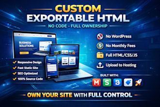 build website using mobirise silex bludit rocketcake with exportable HTML