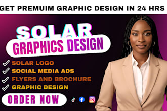 elite solar logo, graphic design, solar panel agency flyer and brochure in 24hrs
