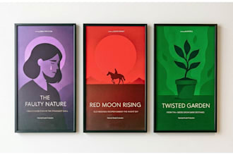 design a modern cinematic movie poster for films and short movies
