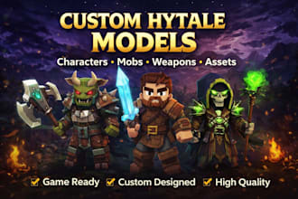 create custom hytale 3d models for your server or mod