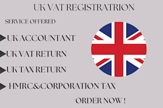 prepare and submit UK vat return to hmrc, ct600 and corporation tax