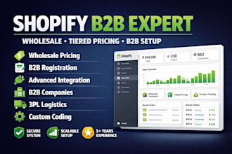 setup shopify b2b wholesale store with tiered pricing and custom integration