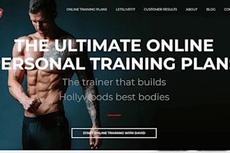 design wix personal training website fitness coaching website gym instructor sit