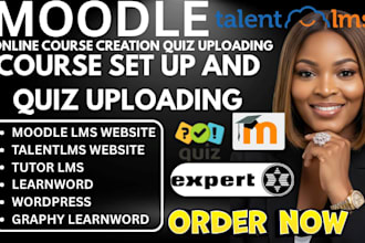 upload course content and create course for moodle lms, talentlms and learnworld