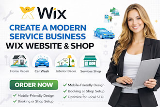 create modern home repair car wash interior decoration service wix website shop