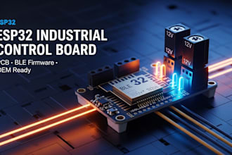 design industrial esp32 ble control board pcb and firmware for oem systems