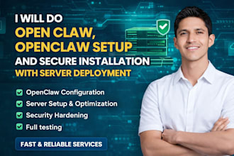 do open claw setup, open claw and secure installation deploy open claw mini