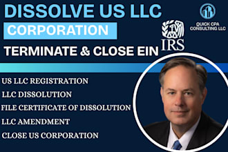 legally dissolve USA llc, file certificate of dissolution, ein and tax closure