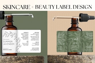 skincare, cosmetics, beauty logo skincare website skin care label design