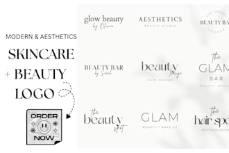 skincare, cosmetics, beauty logo skincare website skin care label design