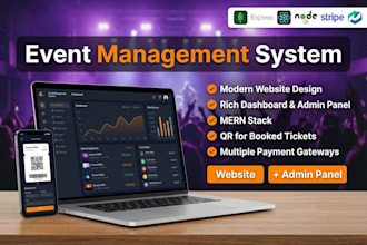 design event planning website, event management and ticket booking website