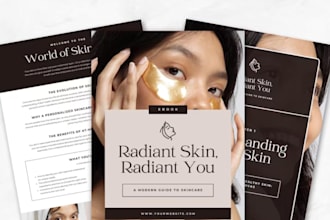 design minimalist canva ebook skincare routine healthy skincare glowing layout