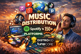 distribute your music to spotify apple music and 150 platforms