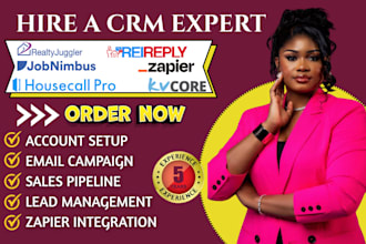setup realtyjuggler crm rei reply automation kvcore housecall pro jobnimbus api