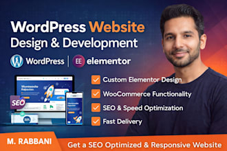 build perfect wordpress websites with elementor, responsive, fast, SEO friendly