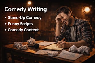write hilarious comedy scripts, jokes, funny content poetry poem comedy script