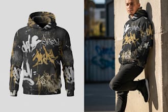 design professional lifestyle mockups for your streetwear products