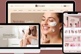 build beauty shopify store skincare website cosmetic, lipstick skincare store