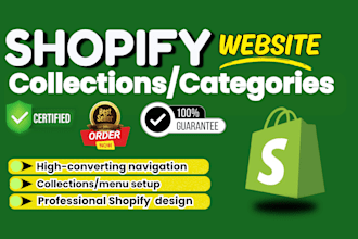 do converting shopify collection shopify navigation and menu