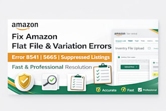 fix amazon flat file errors and variation listing issues