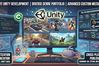 develop a unity 3d game for mobile, VR, or webgl