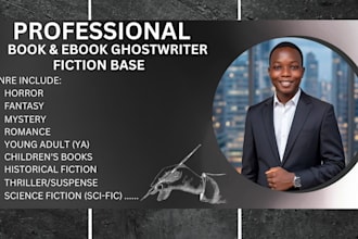 ghostwrite your fiction, romance, fantasy, children book and more