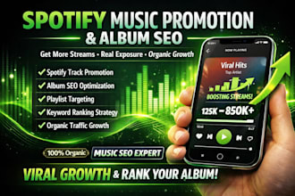 promote music tracks on spotify, SEO campaign for albums on spotify