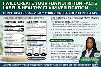 create your fda nutrition facts label and healthy claim verification