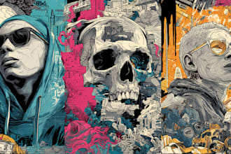 draw t shirt design graffiti illustration highly detailed artwork