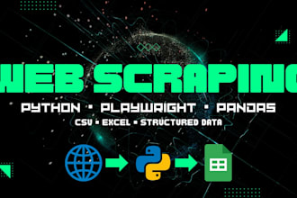 perform advanced web data extraction and scraping in python