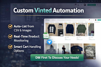 build custom vinted bot, scalping bot, target bot, discord bot