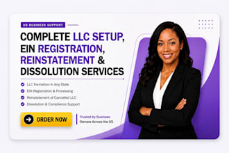 do complete llc setup, ein registration, reinstatement and dissolution services