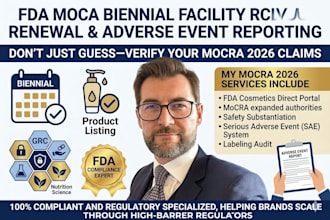 do your fda mocra biennial facility renewal and adverse event reporting