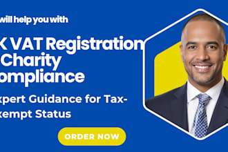 help you with UK vat registration, charity compliance, and tax exempt status