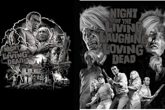 draw horror movie music poster design
