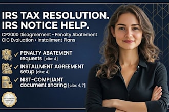 call irs and help resolve tax issues, penalties and  notices professionally