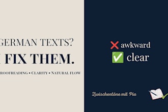 proofread and edit your german text naturally