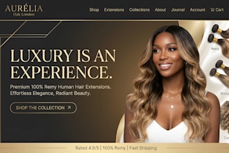 hair extension website beauty hair extension shopify store hair salon website