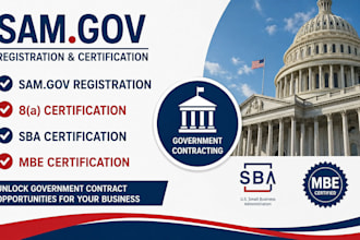 assist on sam gov write 8a certification and sba certification mbe certification