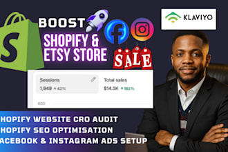 boost shopify store sales klaviyo email marketing via facebook instagram ads