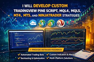 code custom tradingview pinescript, mql4, mql5, mt4, mt5, ninjatrader strategies